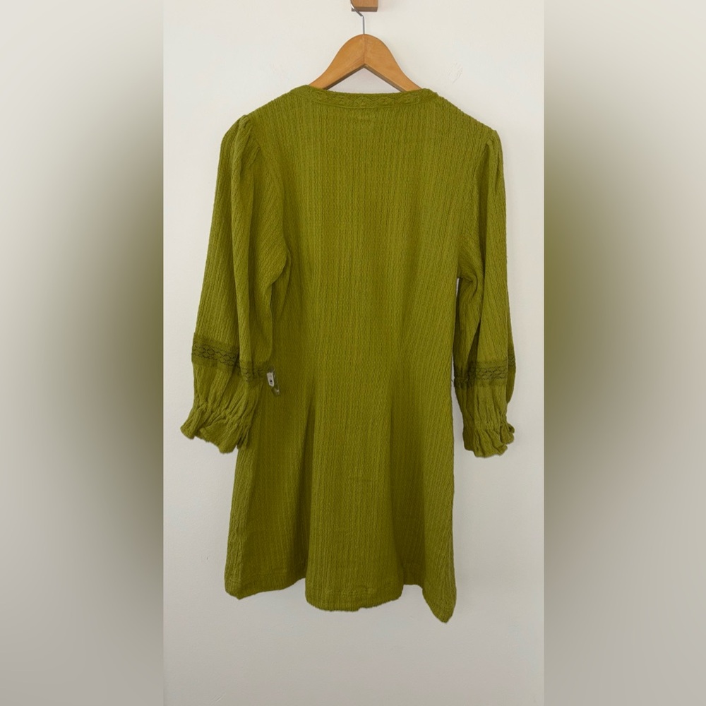 Free People Jules Mini Shift Dress NWT Color Golden Lime - Picture 4 of 10